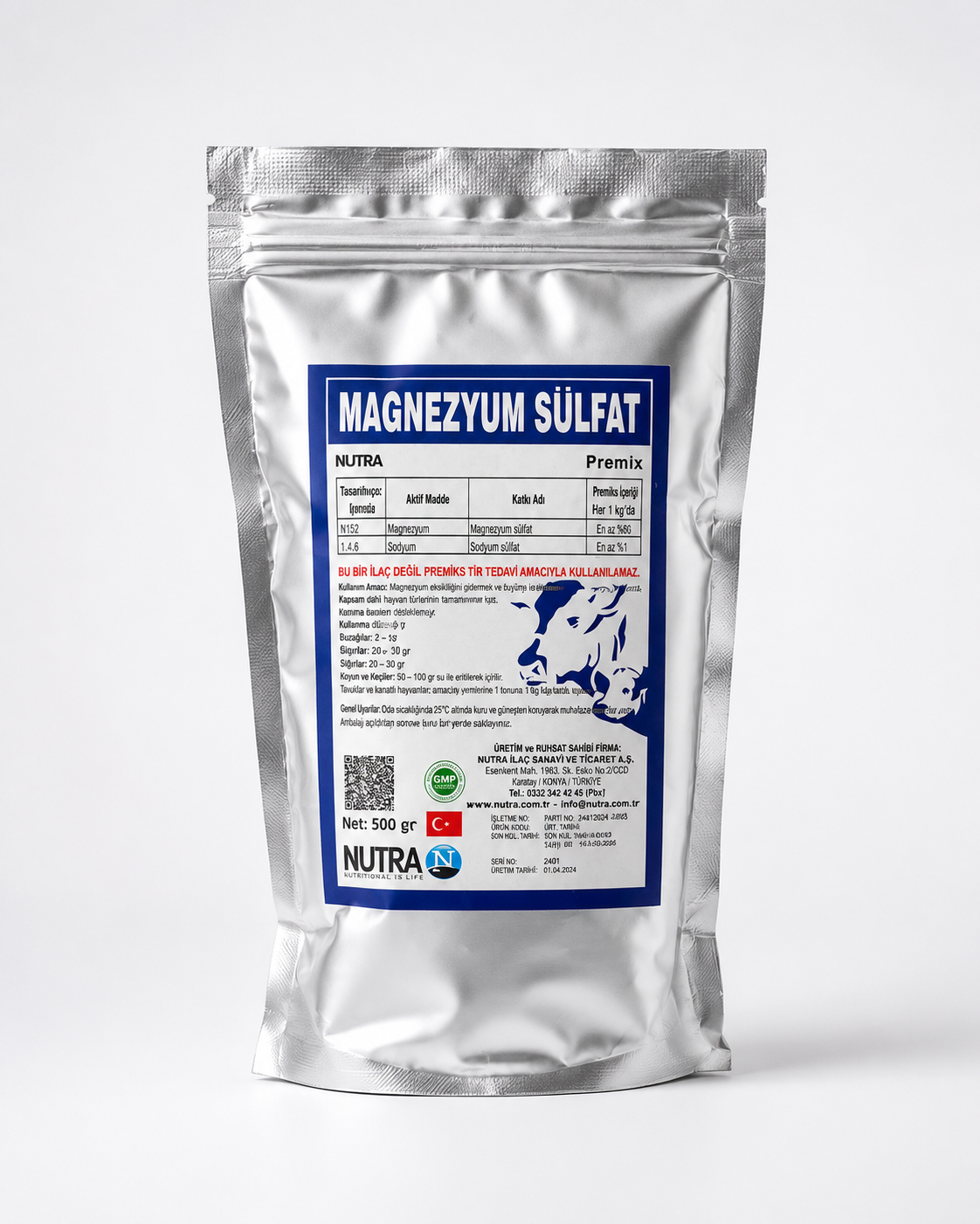 MAGNEZYUM SÜLFAT 500 GRAM